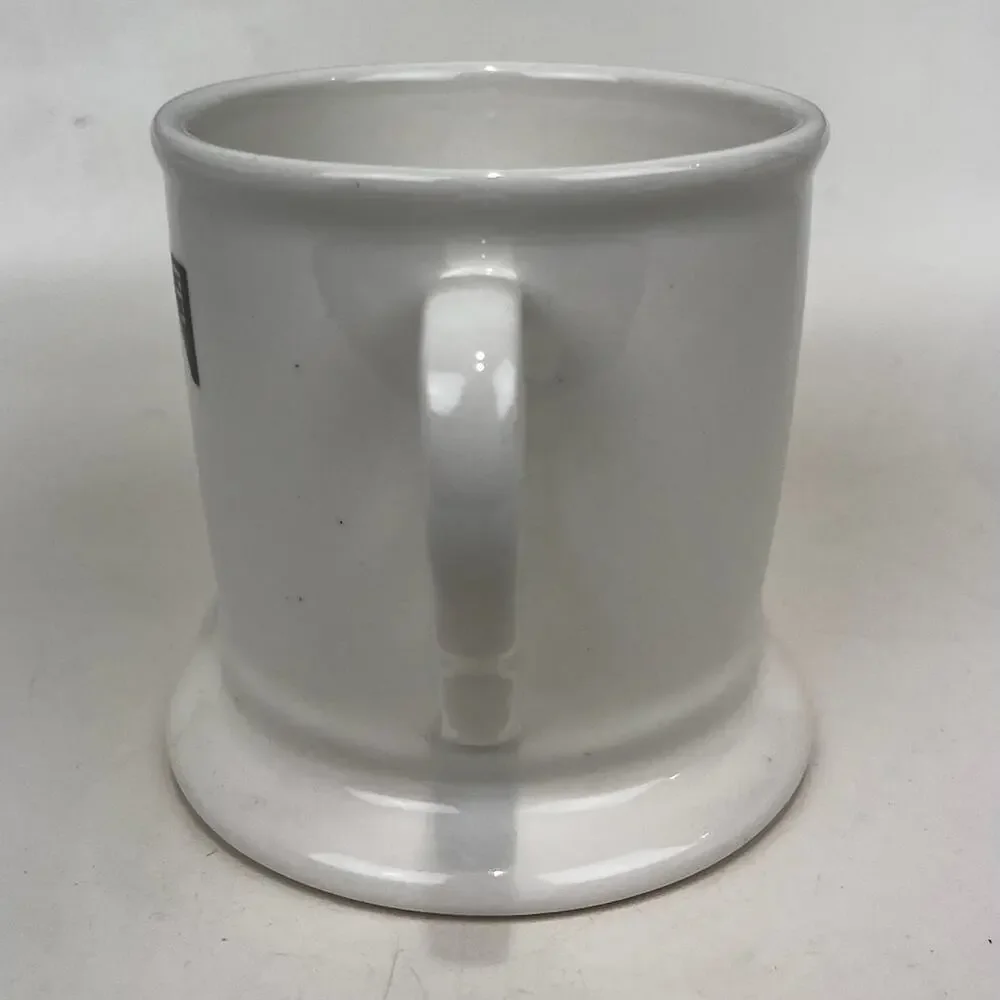 Anthropologie Monogram Initial Letter F Shaving Style Mug Coffee Cup 14 oz